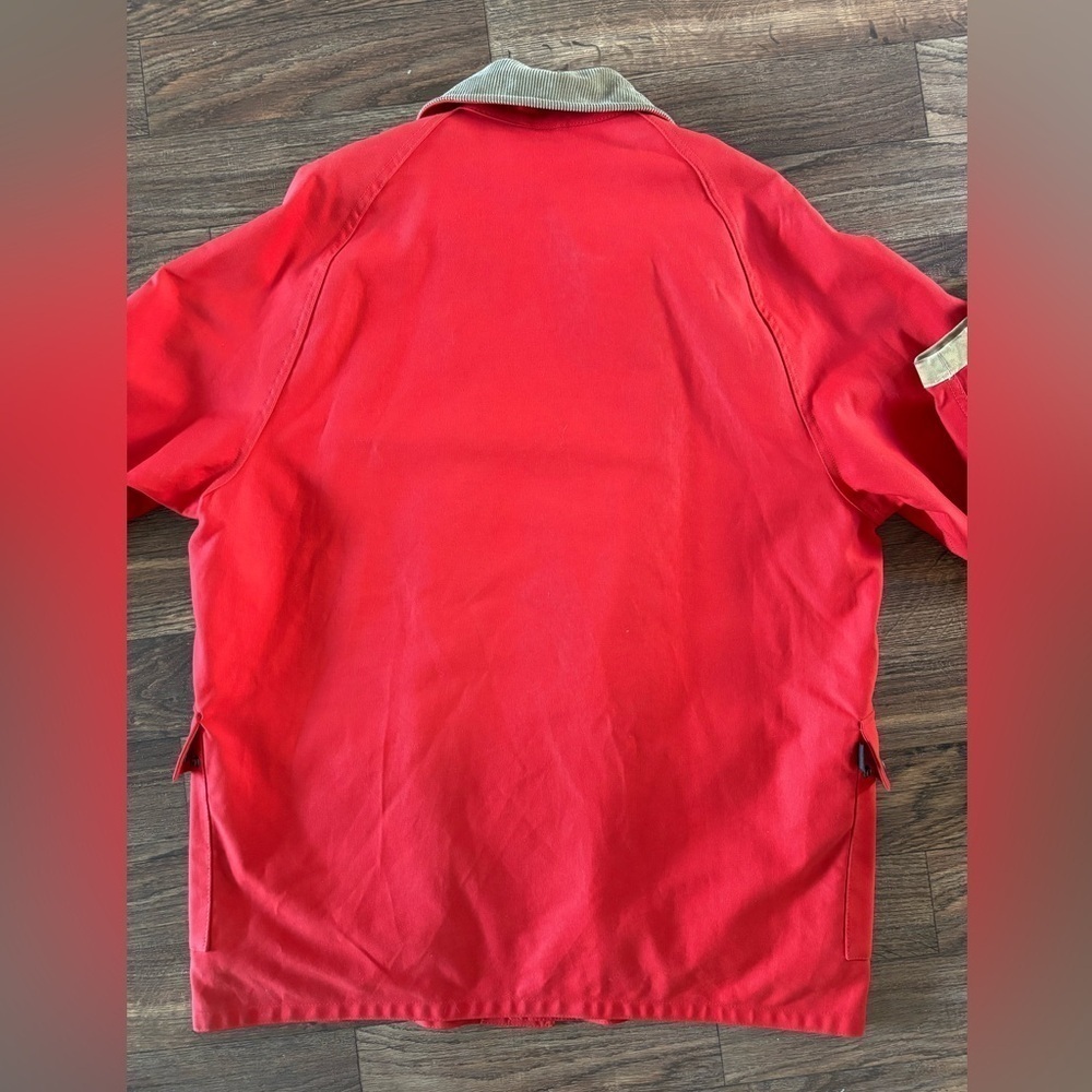 FAY Archive Long Canvas Cotton Wool Fireman Field Jacket XL Red - Picture 12 of 13
